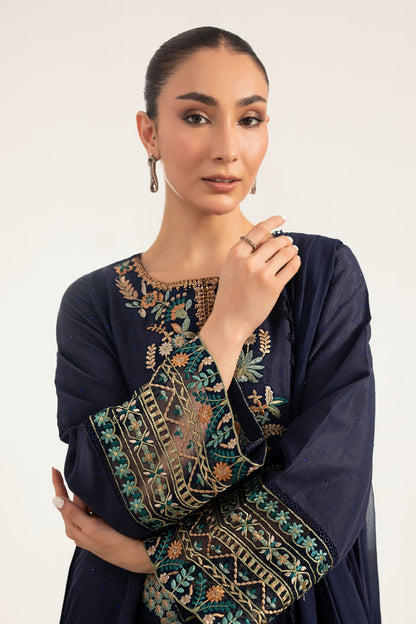 MARIA B EMBROIDERED CHIFFON - 3 PC UNSTITCHED