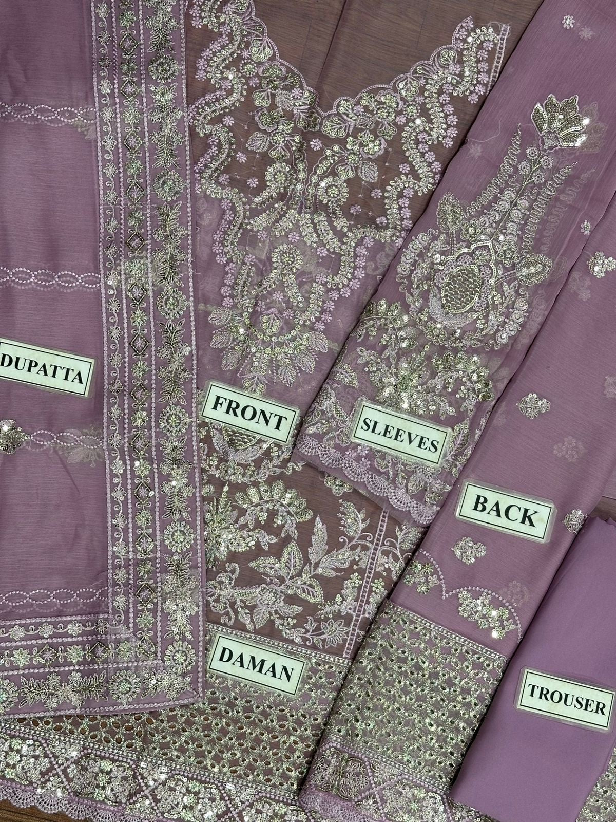 GULAAL EMBROIDERED CHIFFON - 3 PC UNSTITCHED