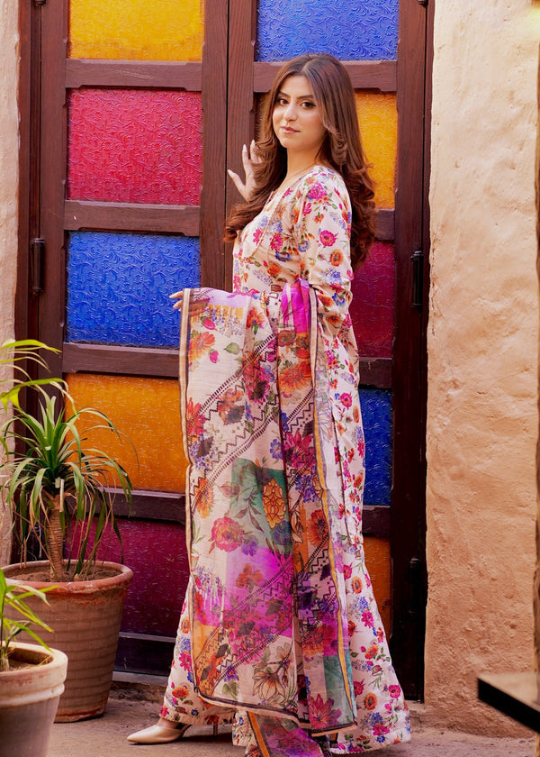 HOORAINS PRET DIGITAL PRINTED LAWN - 3 PC STITCHED