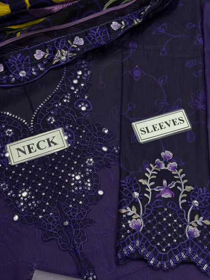 NOOR BY SADIA ASAD EMBROIDERED LAWN - 3 PC UNSTITCHED