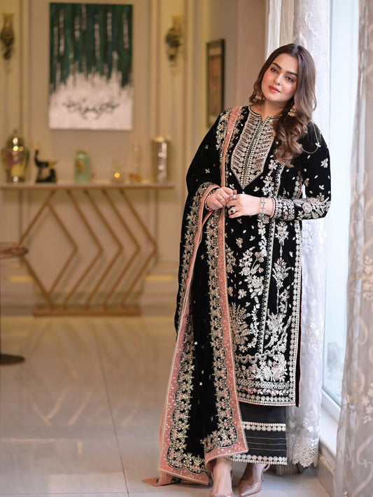 ANEELA’S EMBROIDERED 9000 MICRO VELVET - 3 PC UNSTITCHED