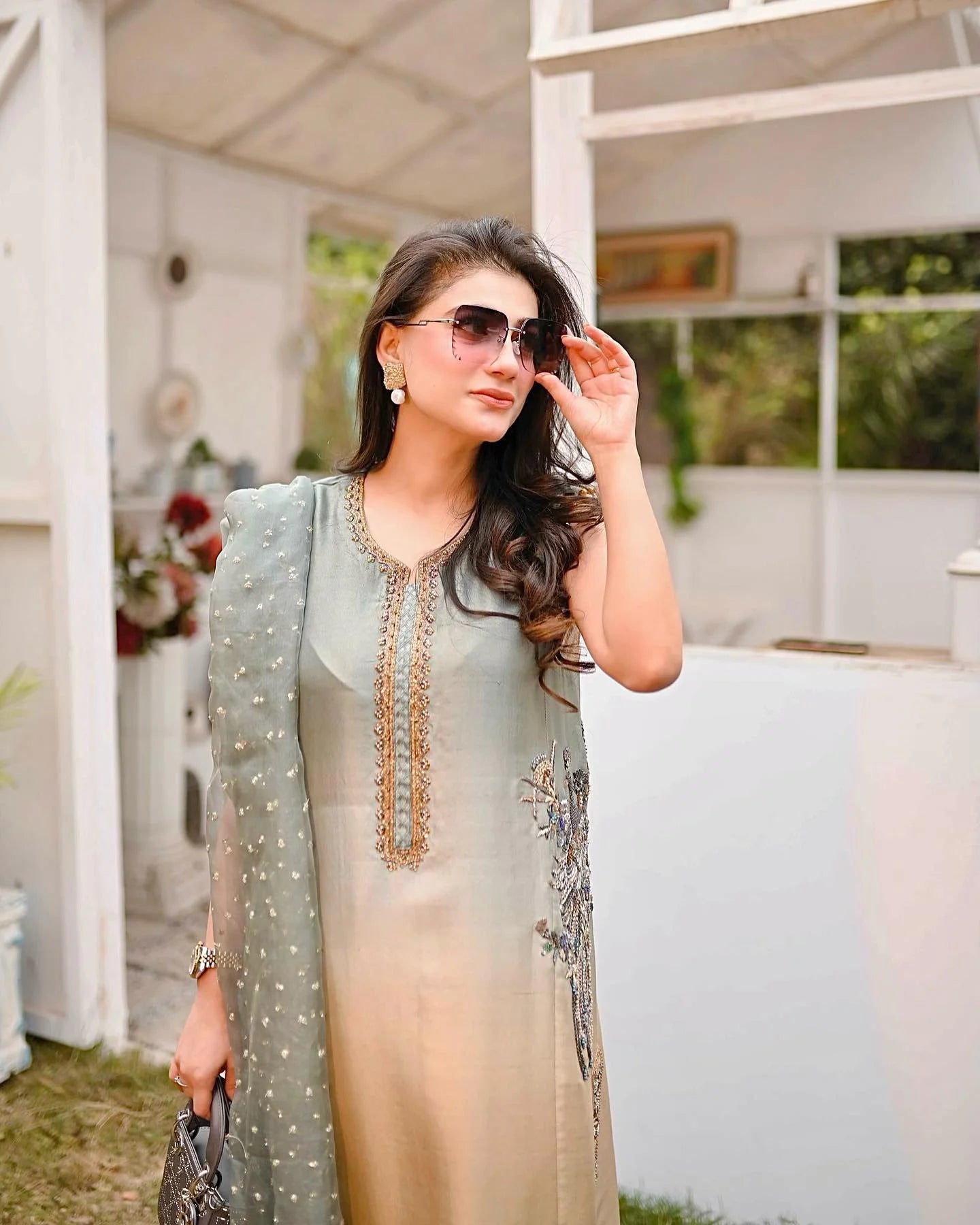 LULUSAR TIE & DIE EMBROIDERED SILK - 3 PC UNSTITCHED