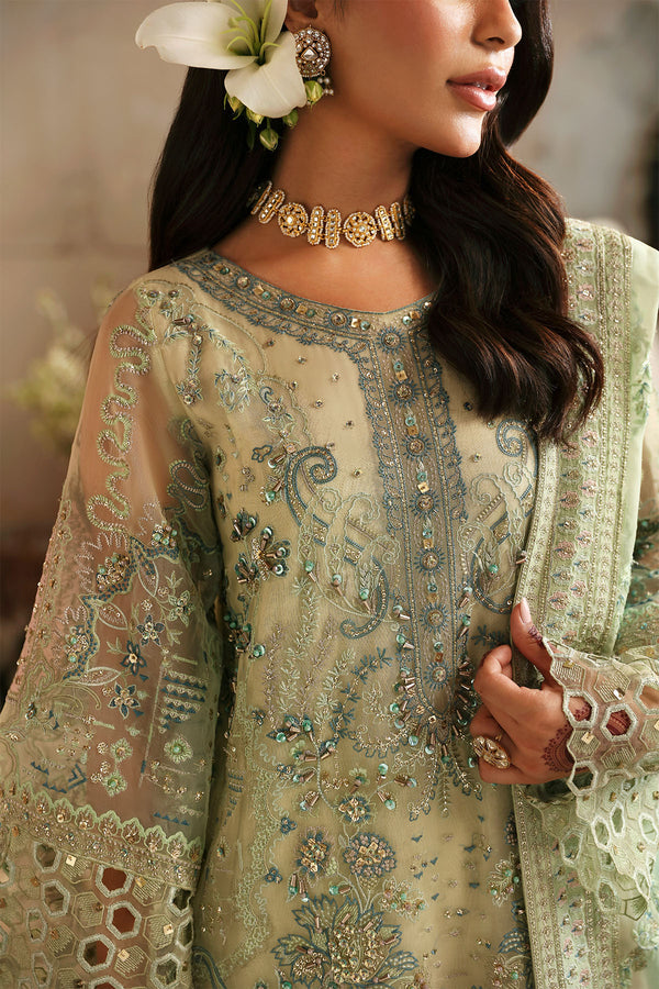 NUREH LUXURY EMBROIDERED ORGANZA - 3 PC UNSTITCHED