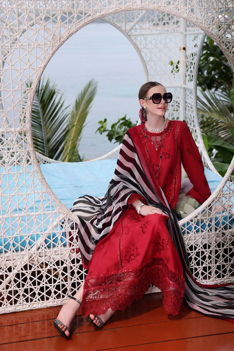 NOOR BY SADIA ASAD EMBROIDERED CHIKANKARI LAWN - 3 PC UNSTITCHED