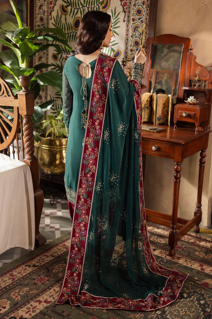 NUREH EMBROIDERED CHIFFON DRESS - 3 PC UNSTITCHED