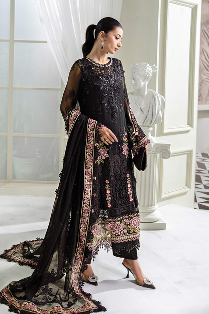 MARIA B LUXURY EMBROIDERED CHIFFON - 3 PC UNSTITCHED