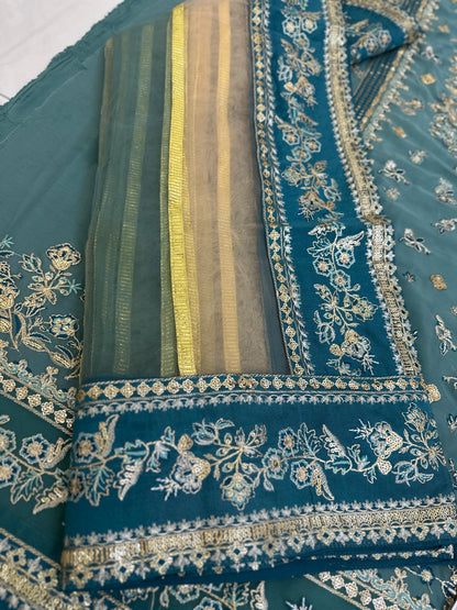 CHARIZMA LUXURY EMBROIDERED CHIFFON - 3 PC UNSTITCHED