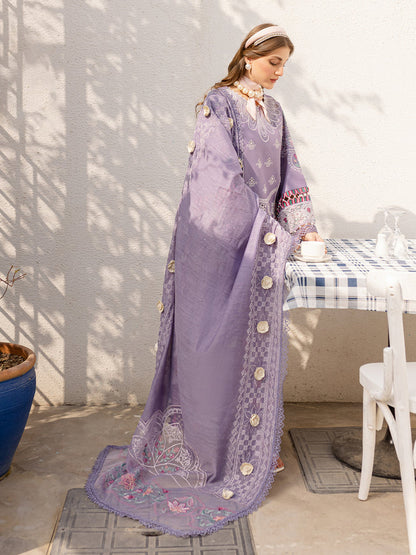 BIN ILYAS SHIFFLI EMBROIDERED COTTON - 3 PC UNSTITCHED
