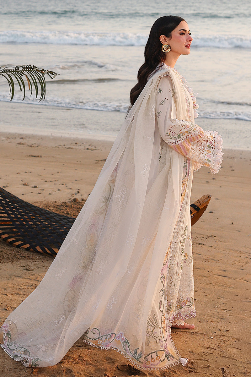 QALAMKAR LUXURY EMBROIDERED LAWN - 3 PC UNSTITCHED