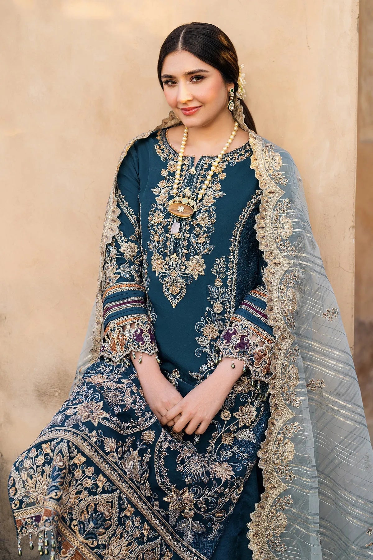 IMROZIA LUXURY EMBROIDERED CHIFFON - 3 PC UNSTITCHED