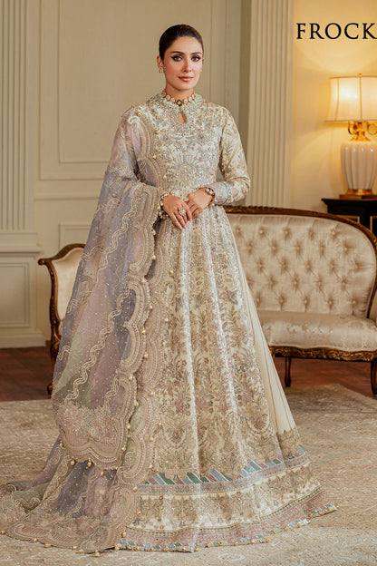 BAROQUE CHANTELLE LUXURY EMBROIDERED NET - 3 PC UNSTITCHED