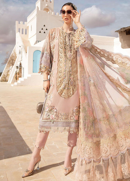 MARIA B EMBROIDERED LASER WORK LAWN - 3 PC UNSTITCHED