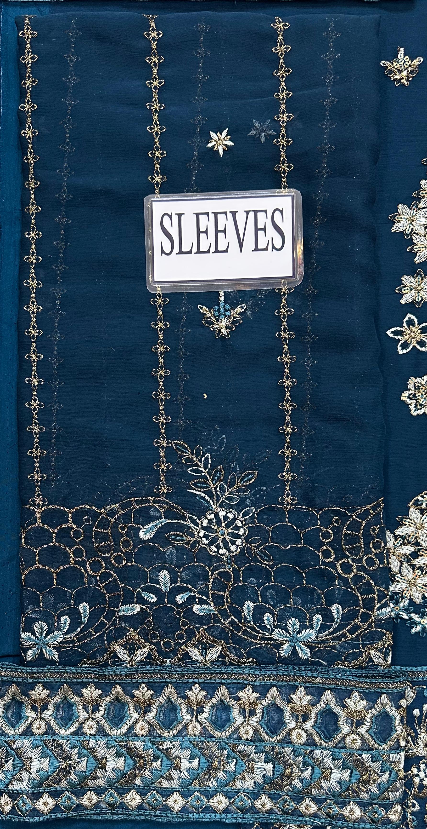 RAMSHA LUXURY EMBROIDERED CHIFFON - 3 PC UNSTITCHED