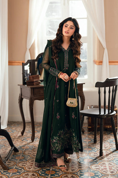 AZURE EMBROIDERED CHIFFON - 3 PC UNSTITCHED