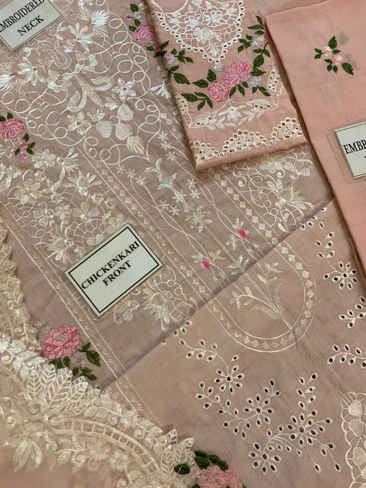 ELAF CHIKANKARI EMBROIDERED LAWN - 3 PC UNSTITCHED