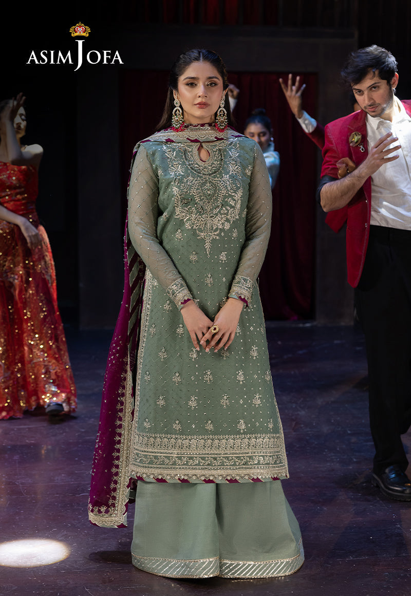 ASIM JOFA EMBROIDERED CHIFFON - 3 PC UNSTITCHED