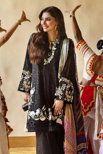 MUSHQ EMBROIDERED CHIKANKARI LAWN - 3 PC UNSTITCHED