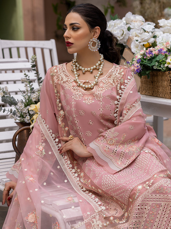 BIN ILYAS EMBROIDERED CHIKANKARI LAWN - 3 PC UNSTITCHED