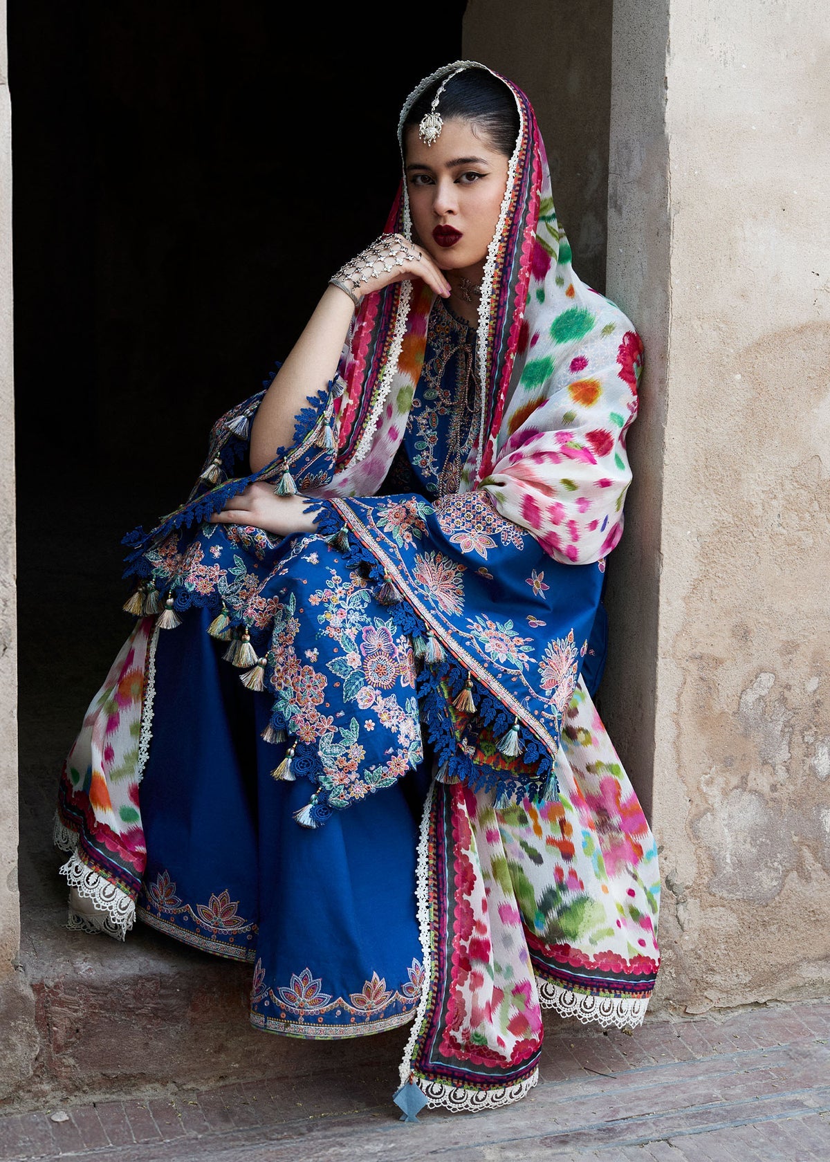 HUSSAIN REHAR LUXURY EMBROIDERED LAWN - 3 PC UNSTITCHED