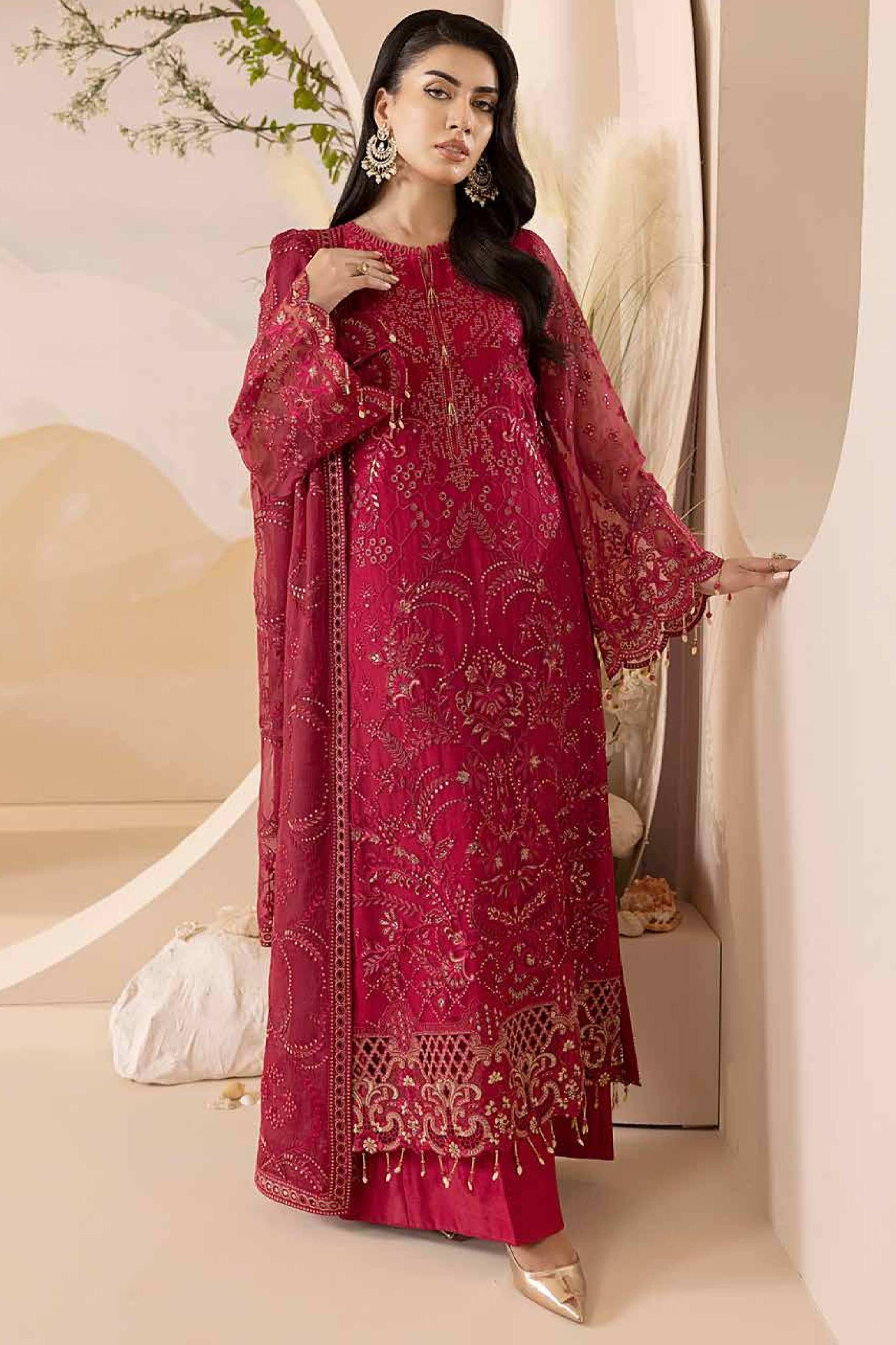 GULAAL LAVISH LUXURY EMBROIDERED CHIFFON - 3 PC UNSTITCHED