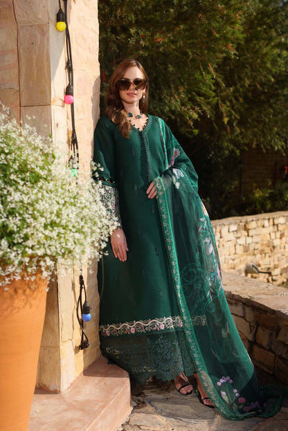 NOOR BY SADIA ASAD CHIKANKARI LAWN EMBROIDERED - 3 PC UNSTITCHED