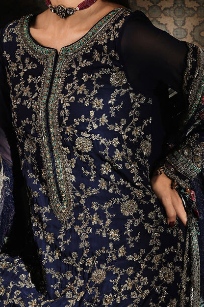 CHARIZMA LUXURY EMBROIDERED CHIFFON - 3 PC UNSTITCHED
