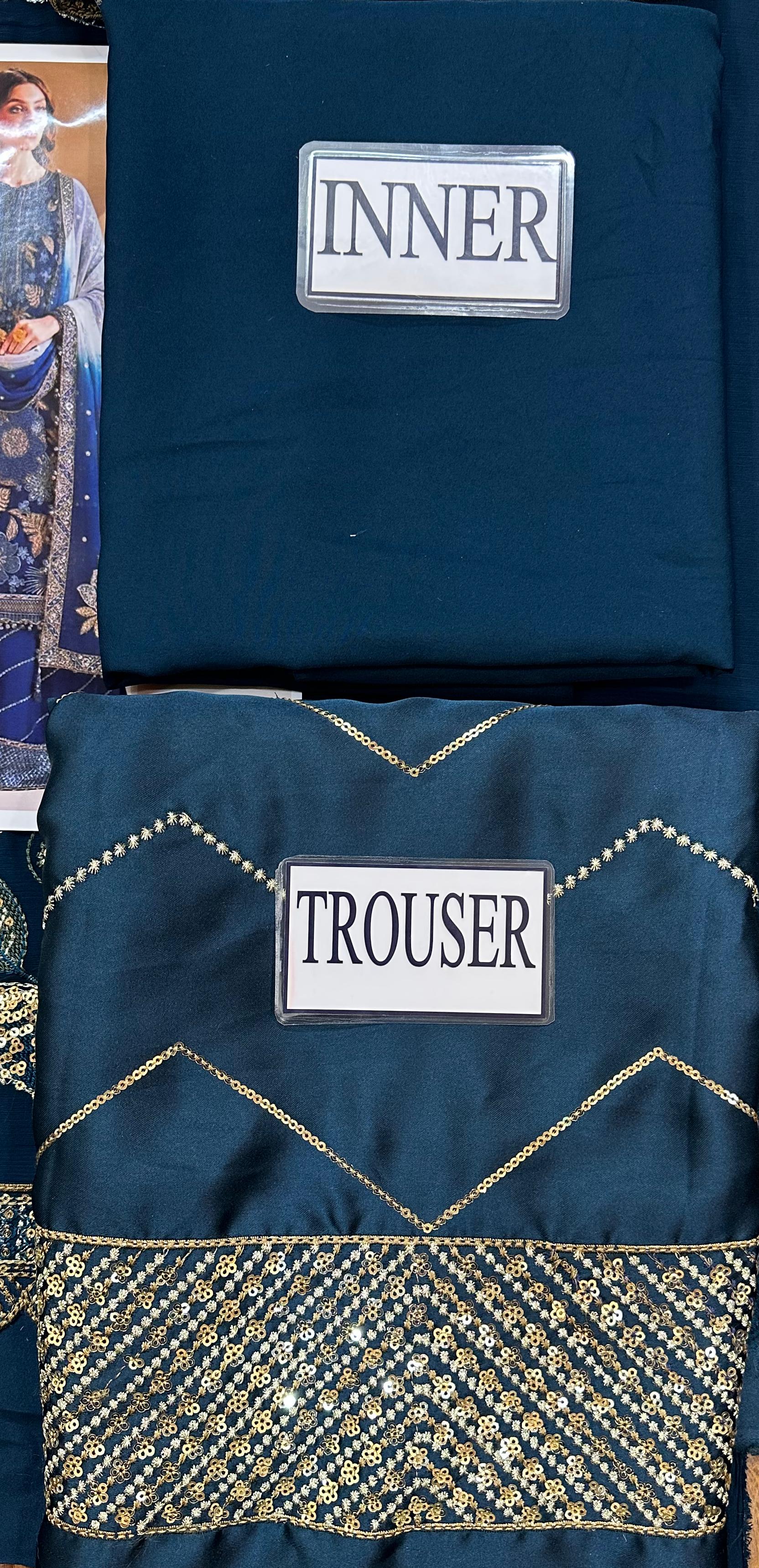 JAZMIN LUXURY EMBROIDERED CHIFFON - 3 PC UNSTITCHED