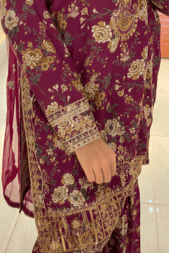 HOORAINS PRET EMBROIDERED LAWN - 3 PC STITCHED