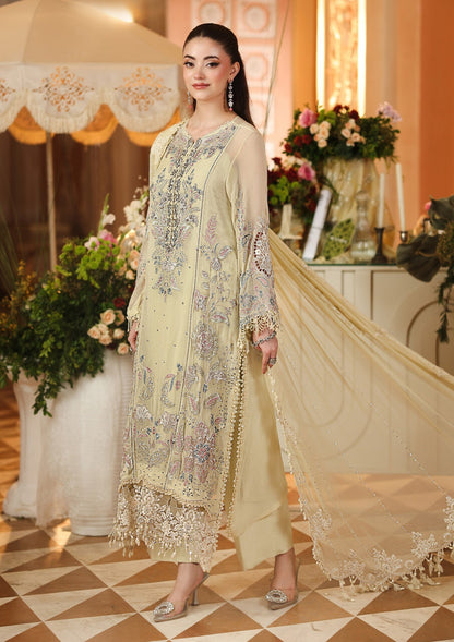 MARIA B LUXURY EMBROIDERED CHIFFON DRESS - 3 PC UNSTITCHED