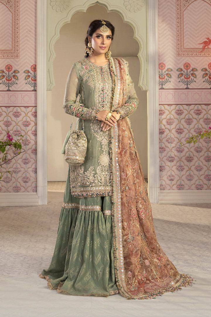 MARIA B LUXURY WEDDING EMBROIDERED SEMI PURE CHIFFON - 3 PC UNSTITCHED