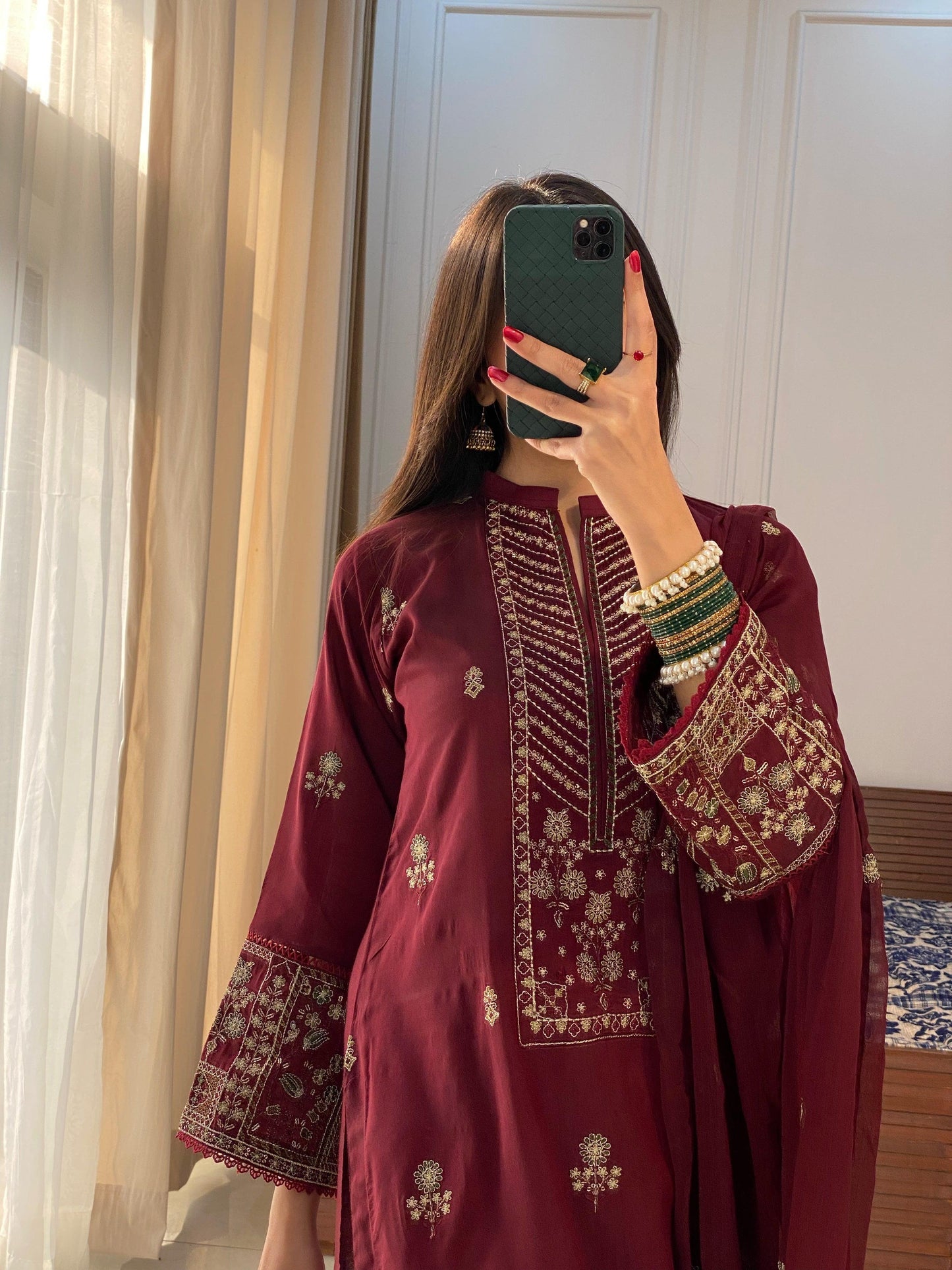 HOORAIN’S PRET EMBROIDERED COTTON SILK - 3 PC STITCHED