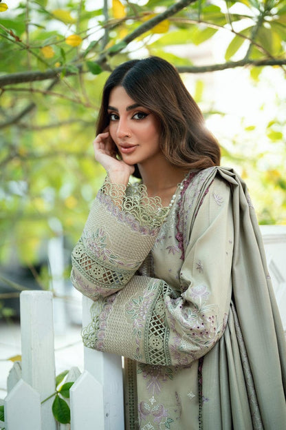 EMBROIDERED LAWN DRESS - 3 PC UNSTITCHED