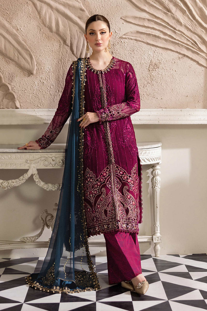 MARIA B LUXURY EMBROIDERED CHIFFON - 3 PC UNSTITCHED