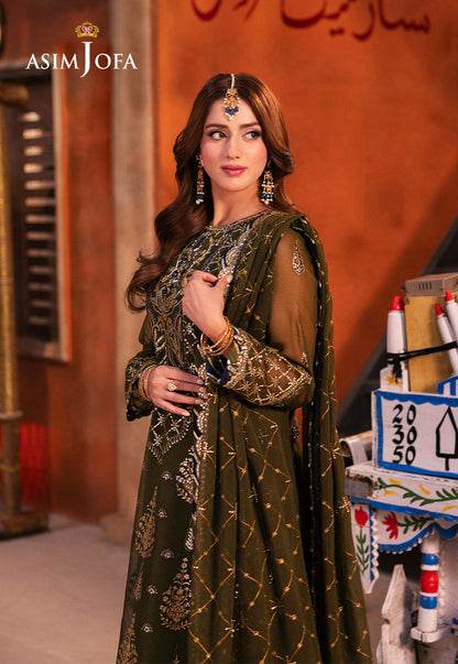 ASIM JOFA EMBROIDERED CHIFFON - 3 PC UNSTITCHED