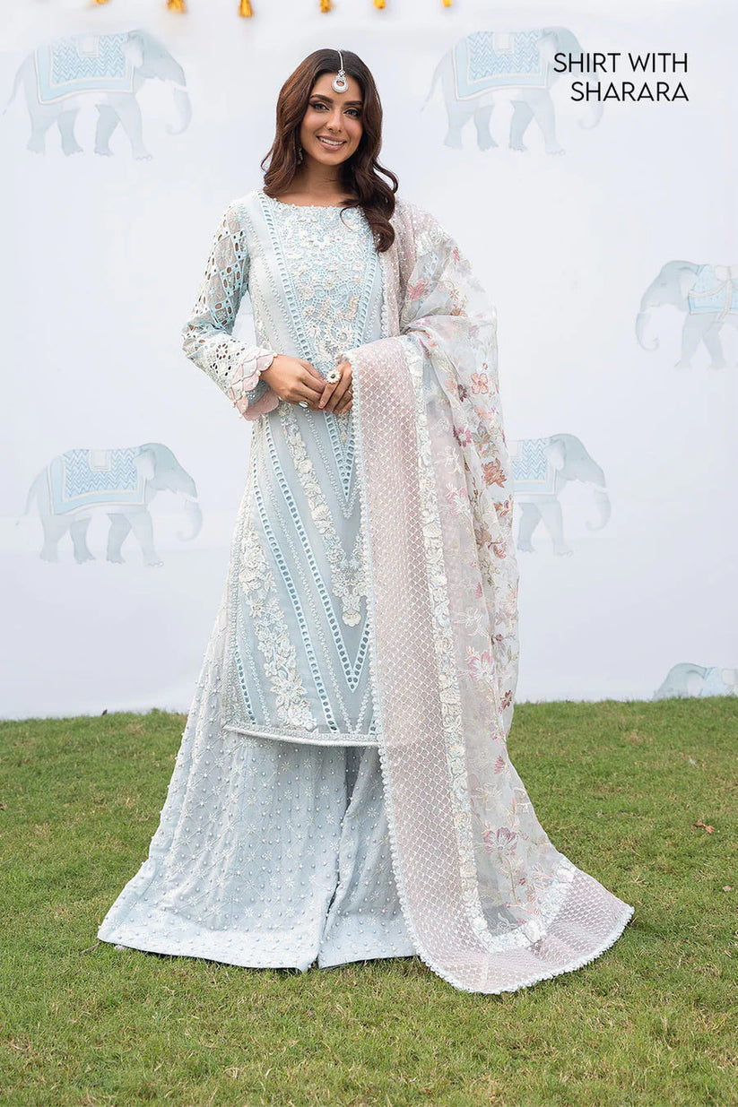 IZNIK LUXURY EMBROIDERED CHIFFON - 3 PC UNSTITCHED