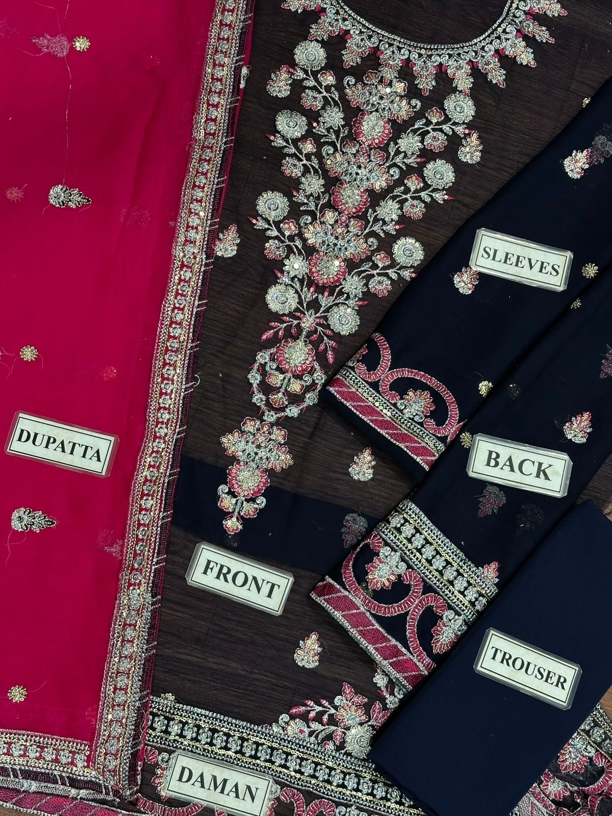 ASIM JOFA EMBROIDERED CHIFFON - 3 PC UNSTITCHED