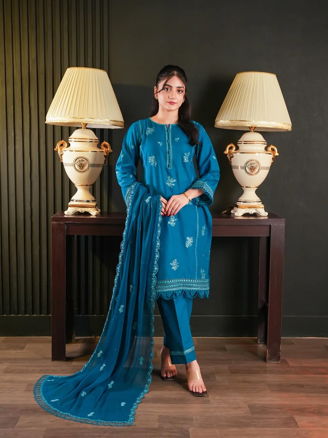 HOORAINS PRET EMBROIDERED COTTON - 3 PC STITCHED
