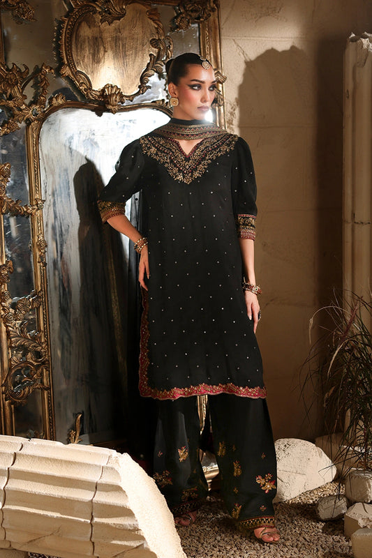 AZURE LUXURY EMBROIDERED CHIFFON - 3 PC UNSTITCHED