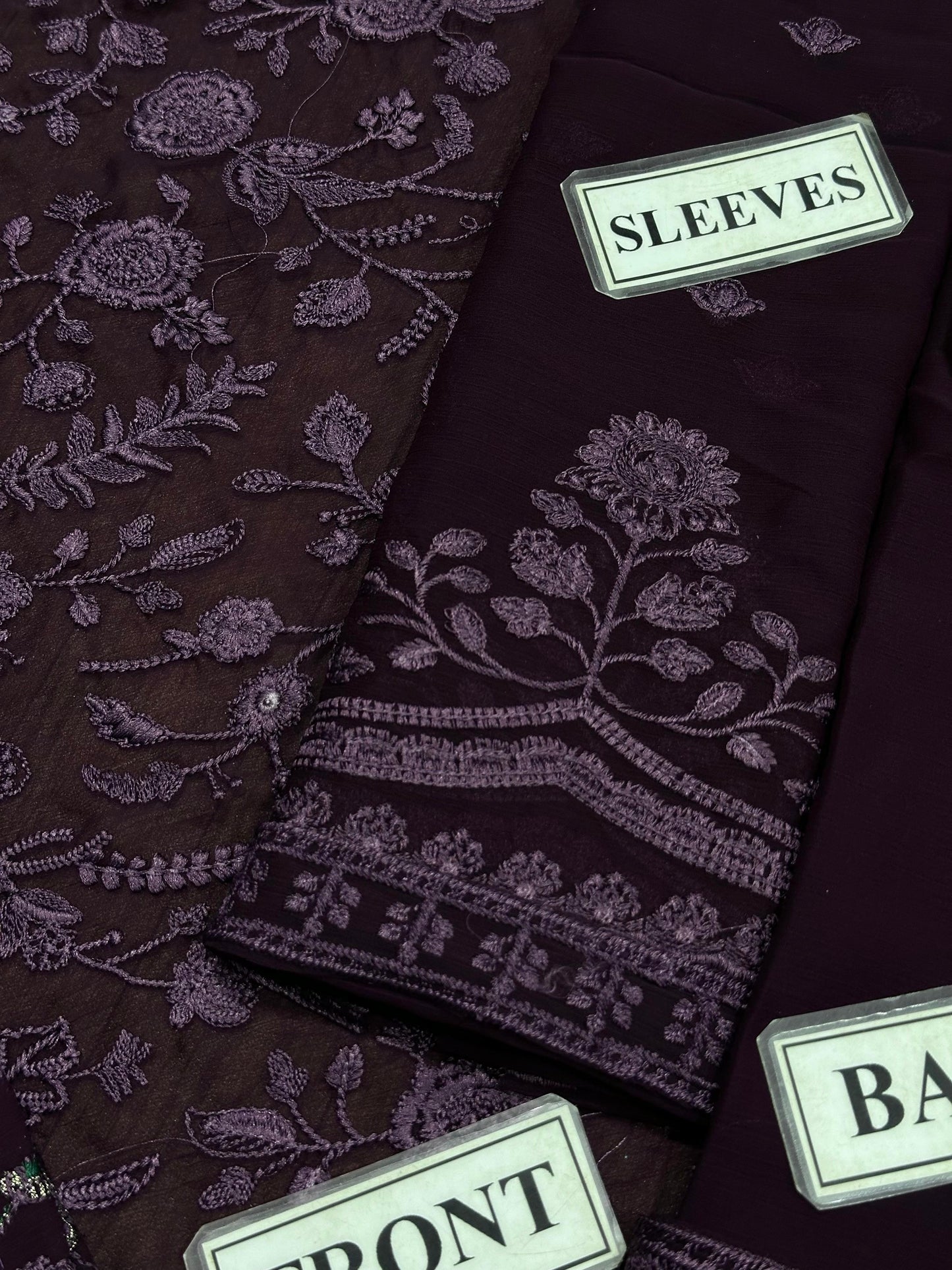 ZARIF EMBROIDERED CHIFFON - 3 PC UNSTITCHED