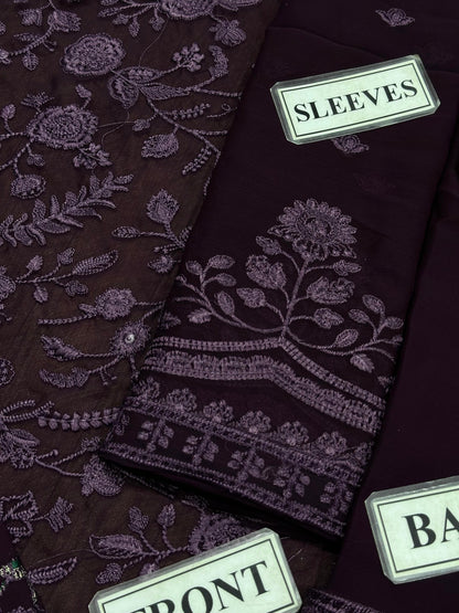 ZARIF EMBROIDERED CHIFFON - 3 PC UNSTITCHED