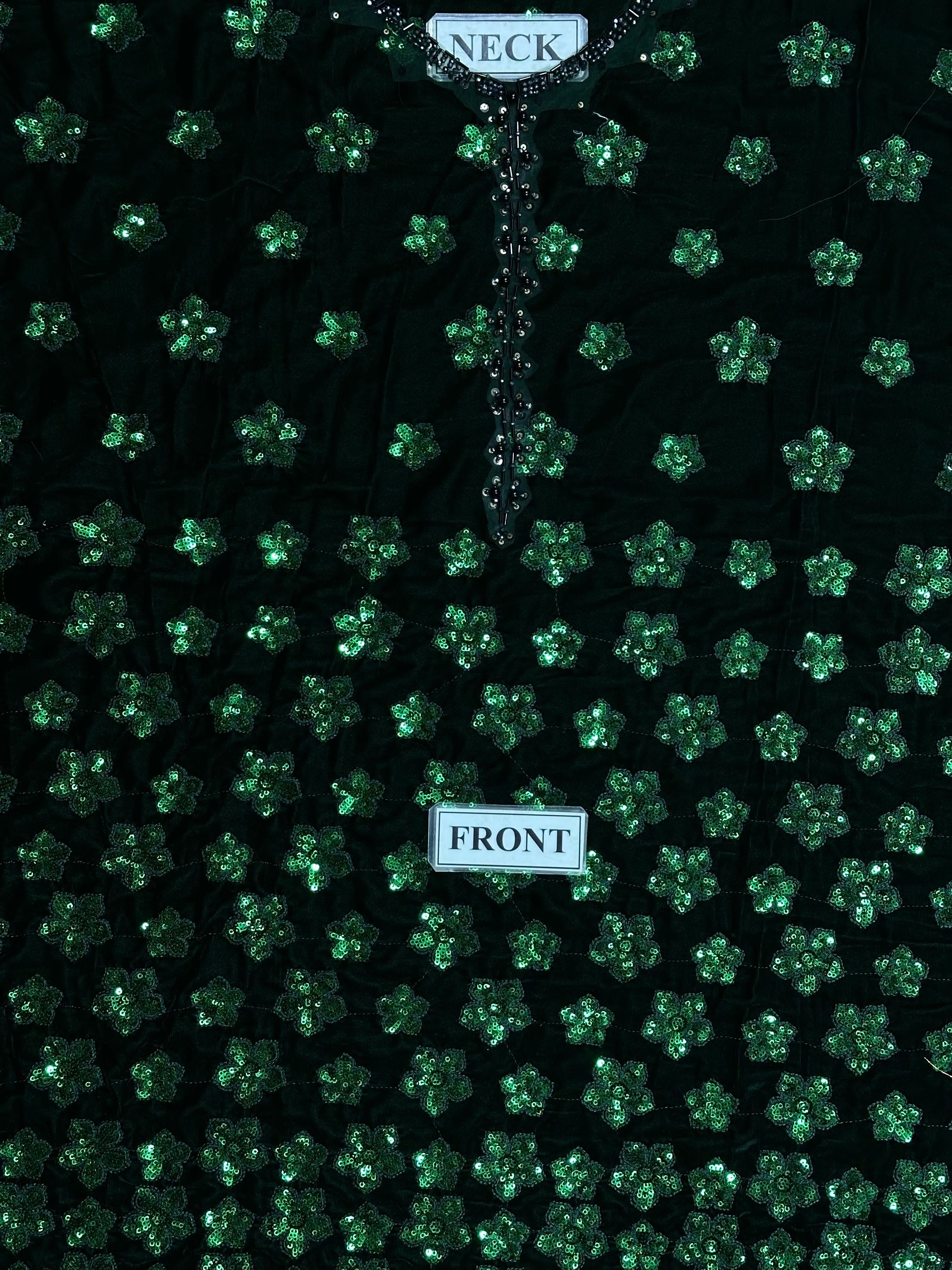 IZNIK LUXURY EMBROIDERED VELVET - 3 PC UNSTITCHED