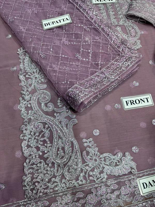 ASIM JOFA EMBROIDERED CHIFFON - 3 PC UNSTITCHED