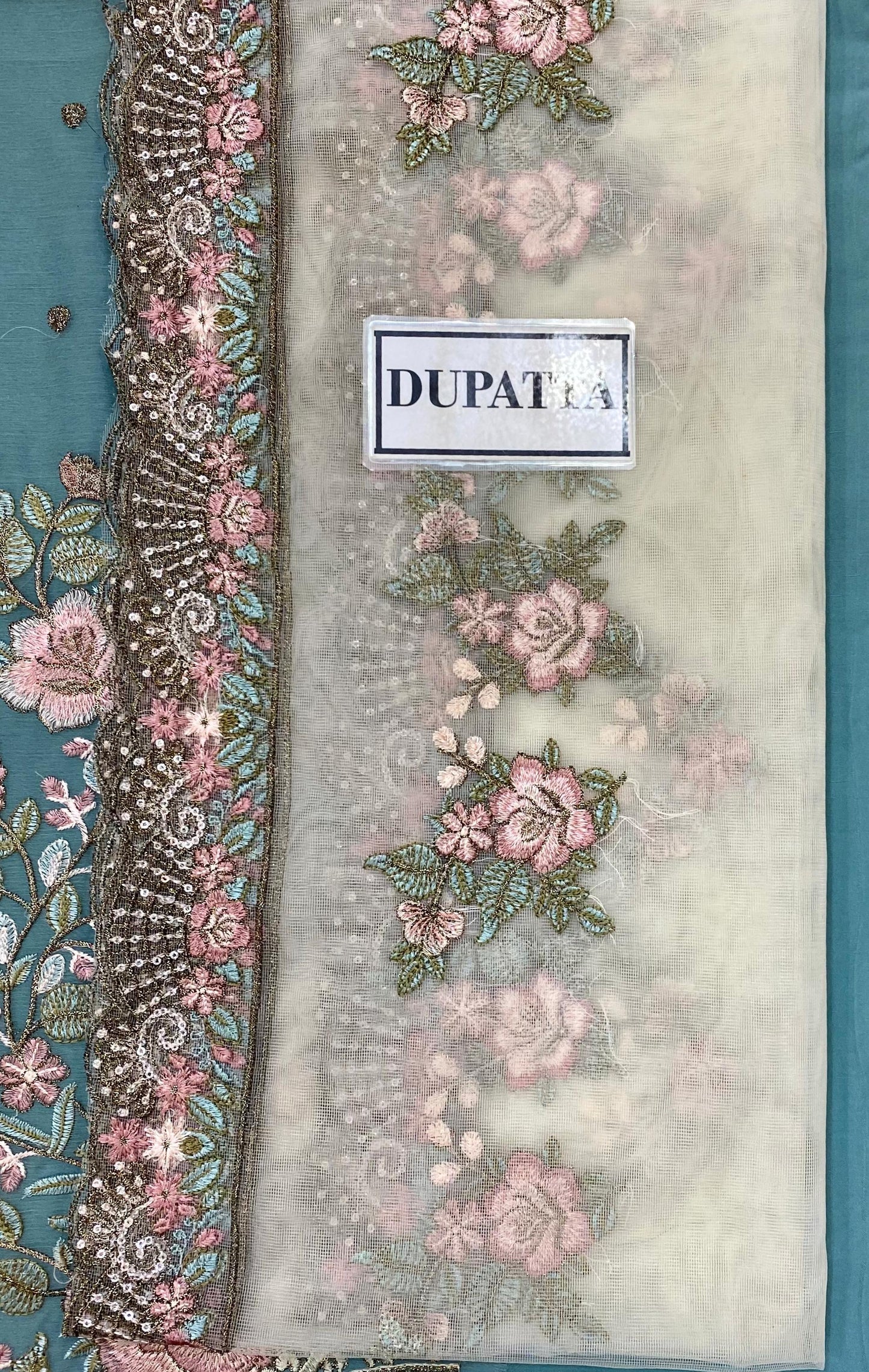 FLOSSIE LUXURY EMBROIDERED CHIFFON - 3 PC UNSTITCHED