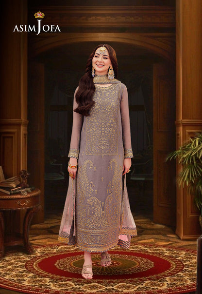 ASIM JOFA EMBROIDERED CHIFFON - 3 PC UNSTITCHED