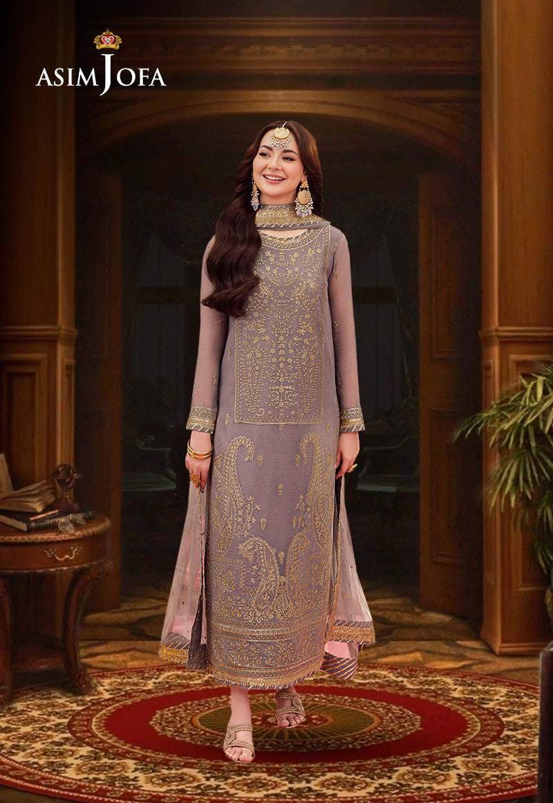 ASIM JOFA EMBROIDERED CHIFFON - 3 PC UNSTITCHED