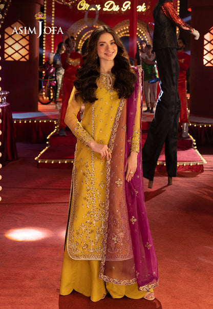 ASIM JOFA EMBROIDERED ORGANZA - 3 PC UNSTITCHED