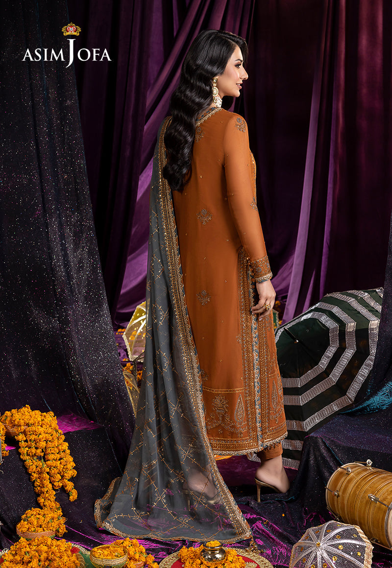 ASIM JOFA EMBROIDERED CHIFFON - 3 PC UNSTITCHED