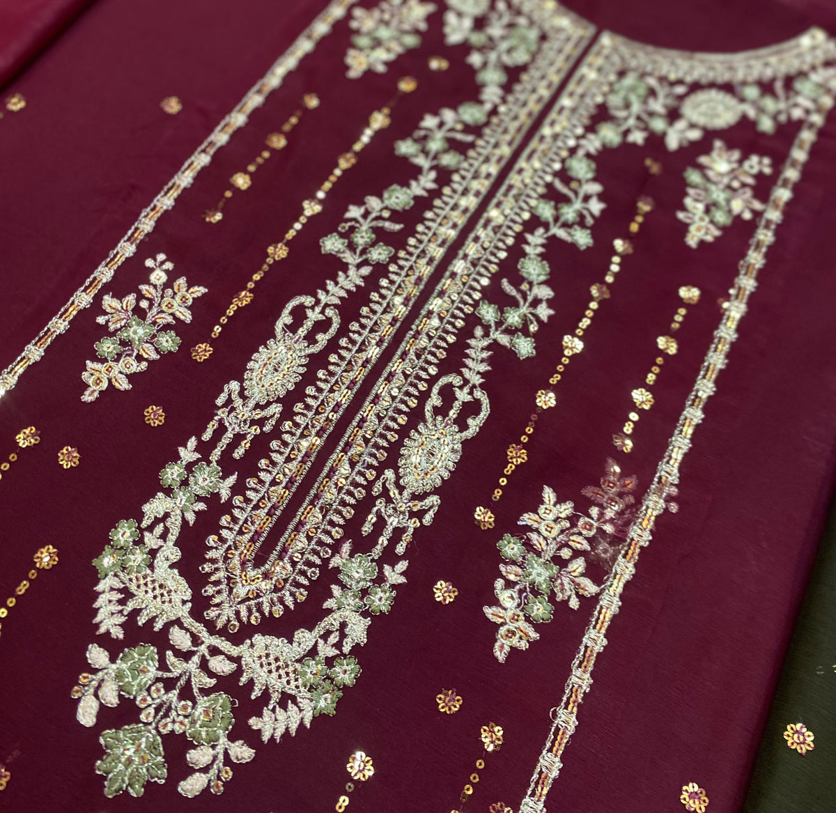 ASIM JOFA LUXURY EMBROIDERED CHIFFON - 3 PC UNSTITCHED