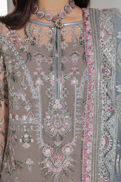 BAROQUE LUXURY EMBROIDERED CHIFFON - 3 PC UNSTITCHED
