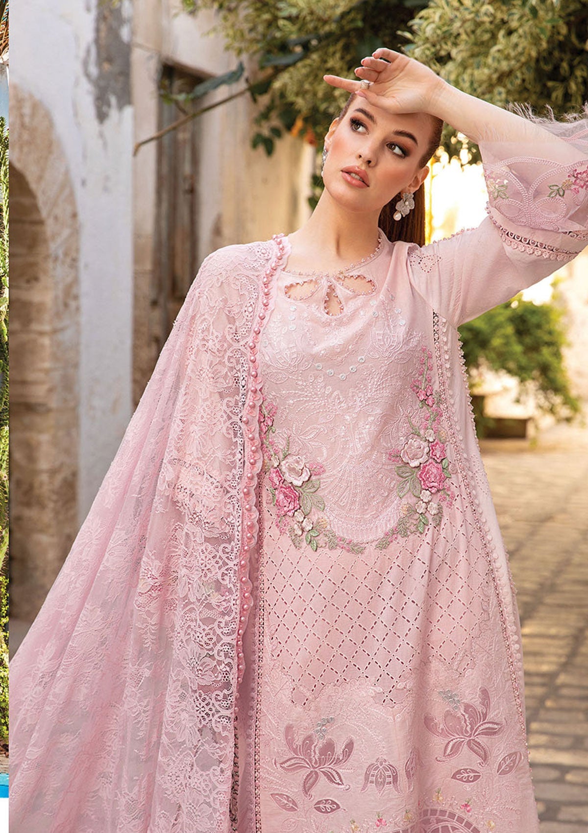 MARIA B LUXURY EMBROIDERED LAWN - 3 PC UNSTITCHED
